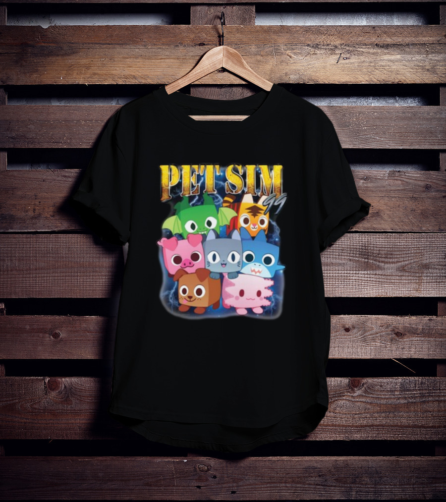 Pet Sim Ninety Nine Cute Animal Characters With GG T-Shirt