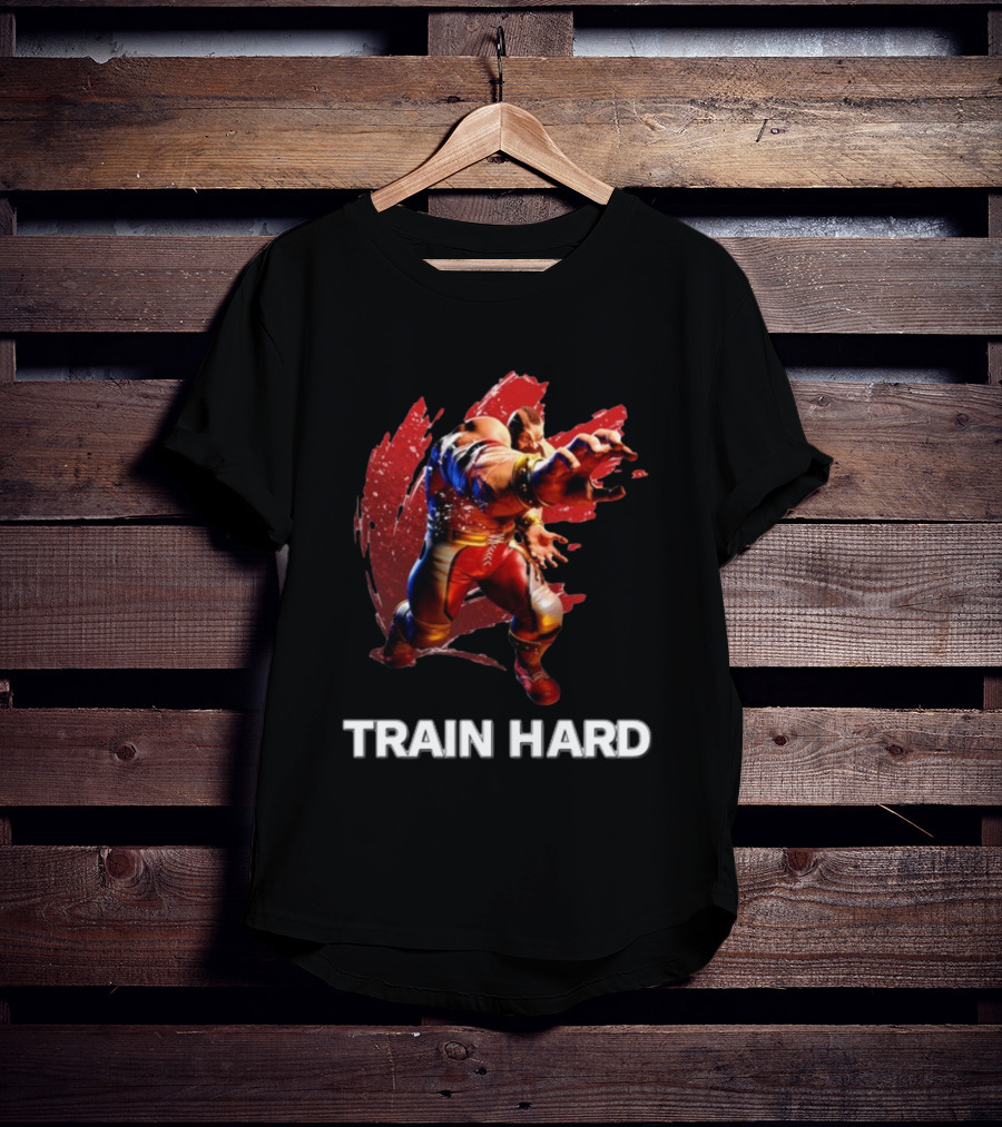 Zangief Train Hard Fighter Action Pose T-Shirt