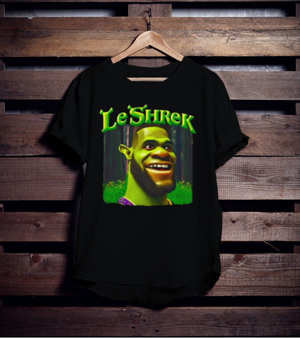 LeShrek Funnyahhtees Basketball Ogre Crossover T-Shirt