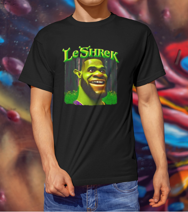 LeShrek Funnyahhtees Basketball Ogre Crossover T-Shirt