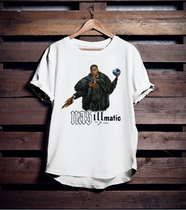 Nasirjones Illmatic 30 Years Globe And Wine T-Shirt