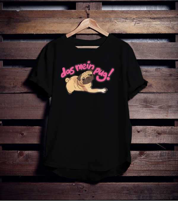 Das Mein Pug Dog Playful Illustration T-Shirt