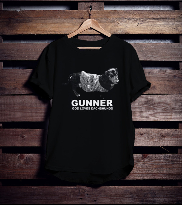 Gunner God Loves Dachshunds Dachshund In Tactical Vest T-Shirt