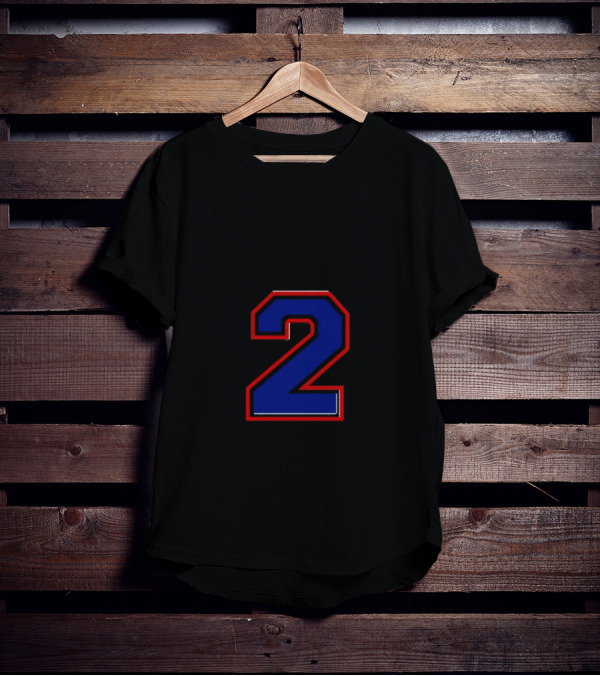 Together We Have 2 Brain Cells Blue Red Outline T-Shirt