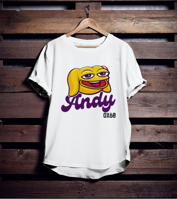 Andy Ox68 Emoji Face Yellow Dog T-Shirt