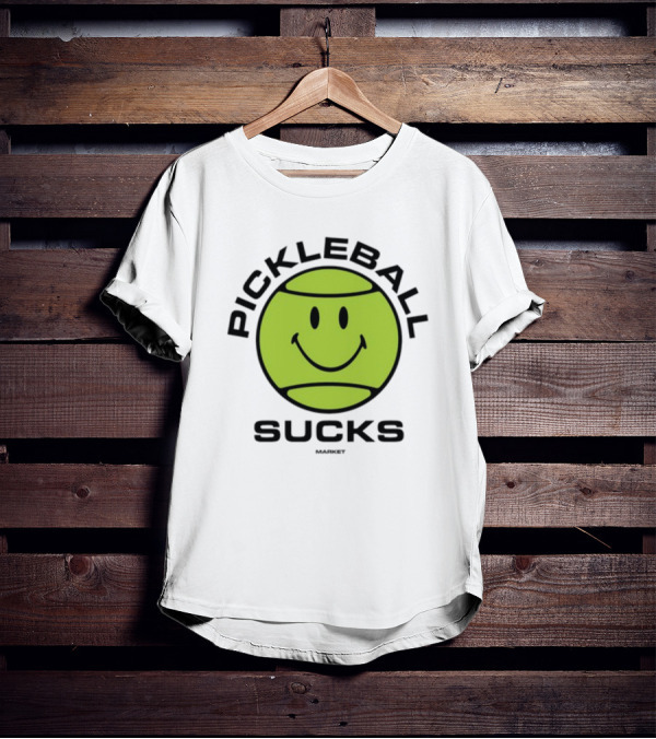 Marketstudios Smiley Pickleball Sucks T-Shirt
