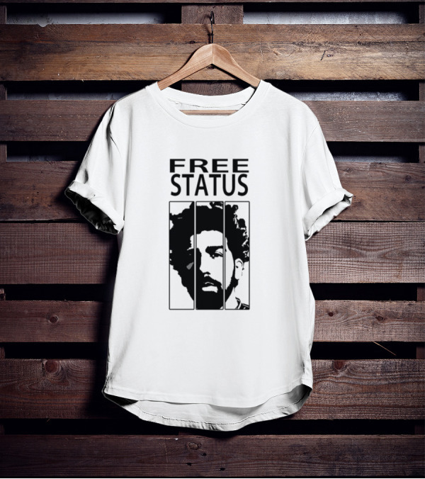 Mr.Fiendx Free Status Portrait In Monochrome T-Shirt