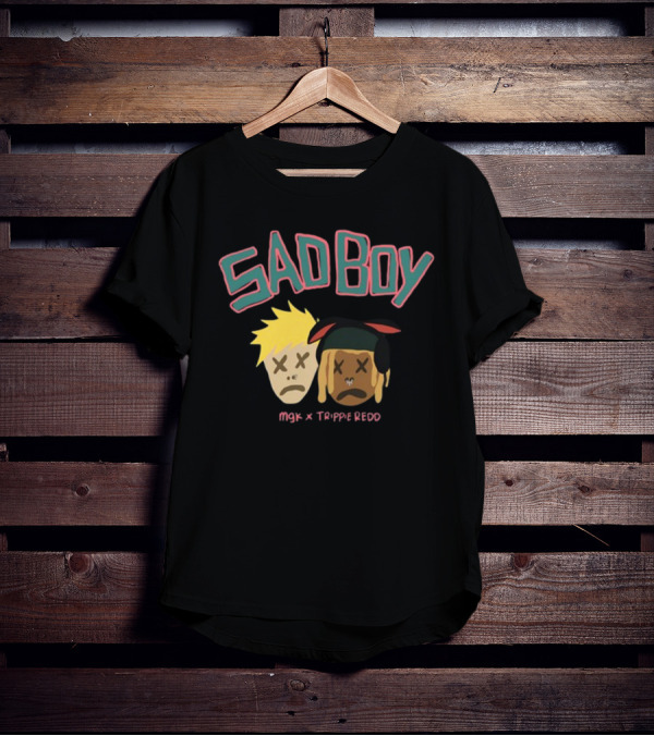 SAD BOY MGK X TRIPPIE REDD Cartoon Faces T-Shirt
