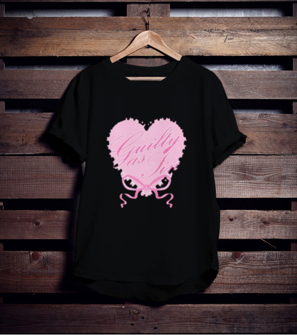 Guilty As Sin Pink Heart T-Shirt