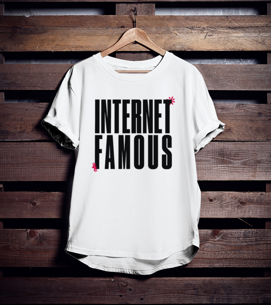 INTERNET FAMOUS Icon Black Red Accents T-Shirt