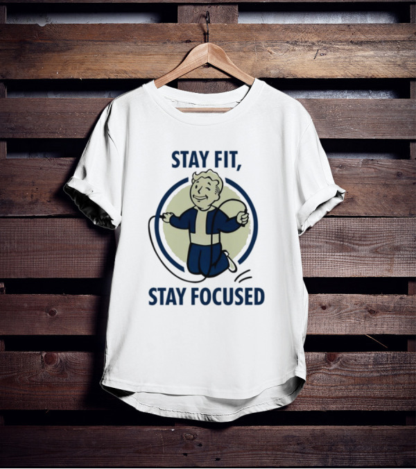 Stay Fit Stay Focused Jump Rope Vault Boy T-Shirt