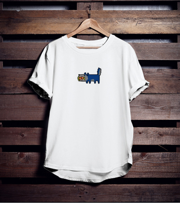 Wolves Eat Sun Cartoon Wolf Biting Sun T-Shirt