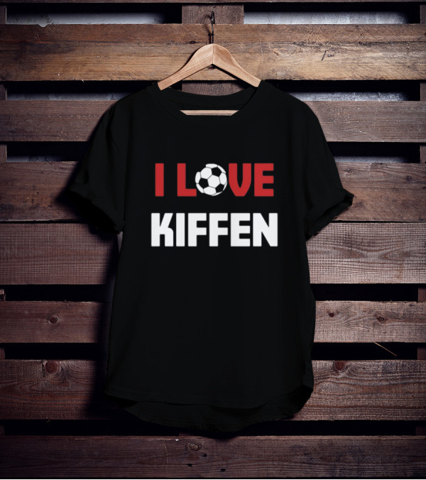 I Love Kiffen Soccer Ball Text T-Shirt