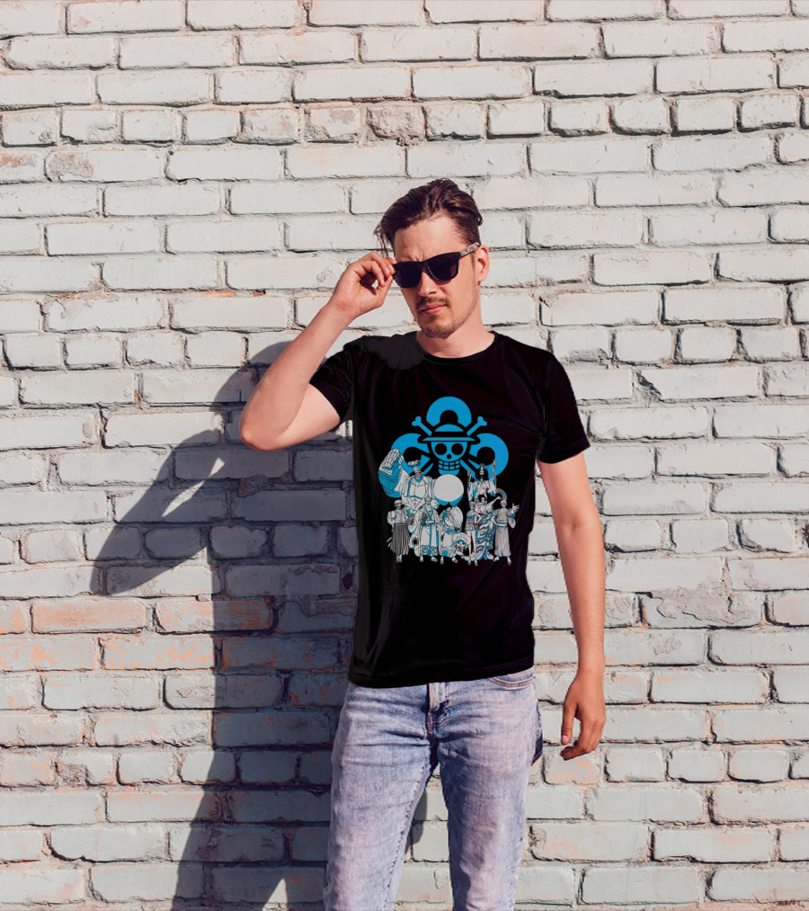Cloud9 One Piece Collaboration Featuring Straw Hat Crew Skull T-Shirt