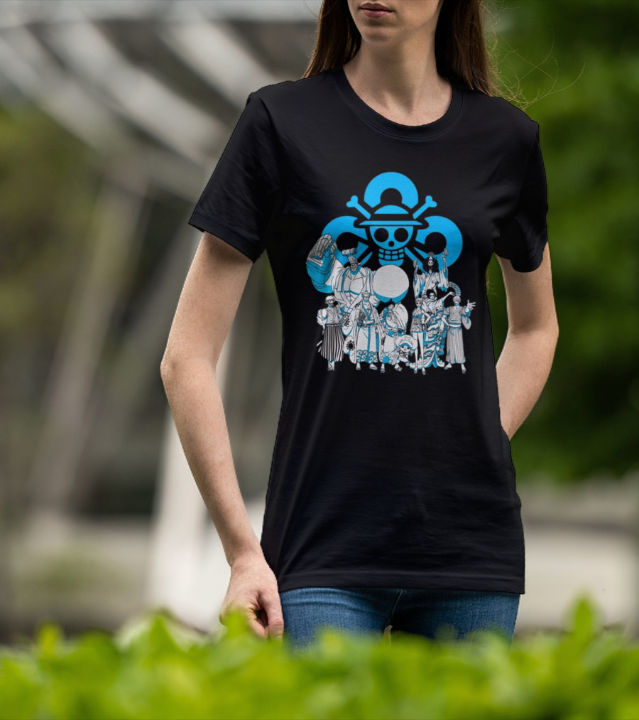 Cloud9 One Piece Collaboration Featuring Straw Hat Crew Skull T-Shirt
