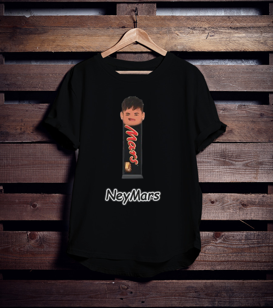 NeyMars Mars Candy Wrapper Neymar Head Edgy T-Shirt