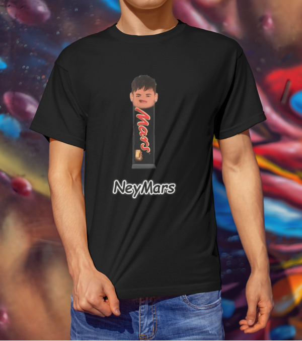 NeyMars Mars Candy Wrapper Neymar Head Edgy T-Shirt