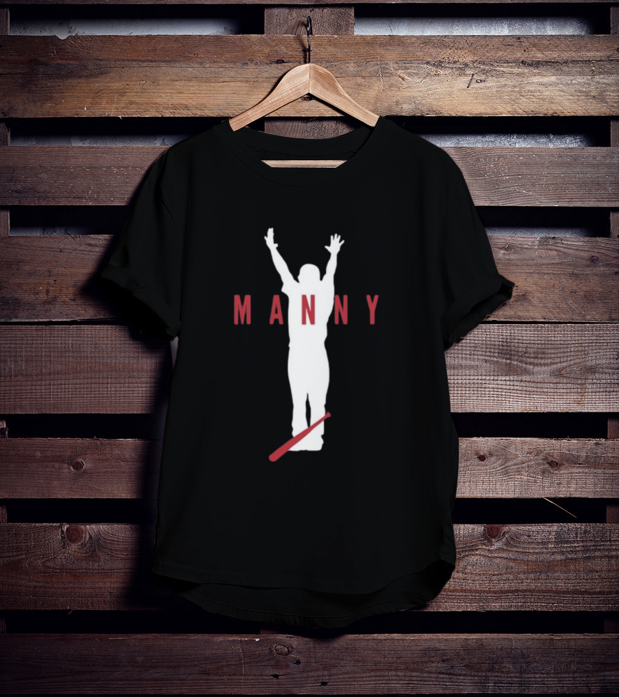 Manny Celebration Silhouette With Red Bat T-Shirt