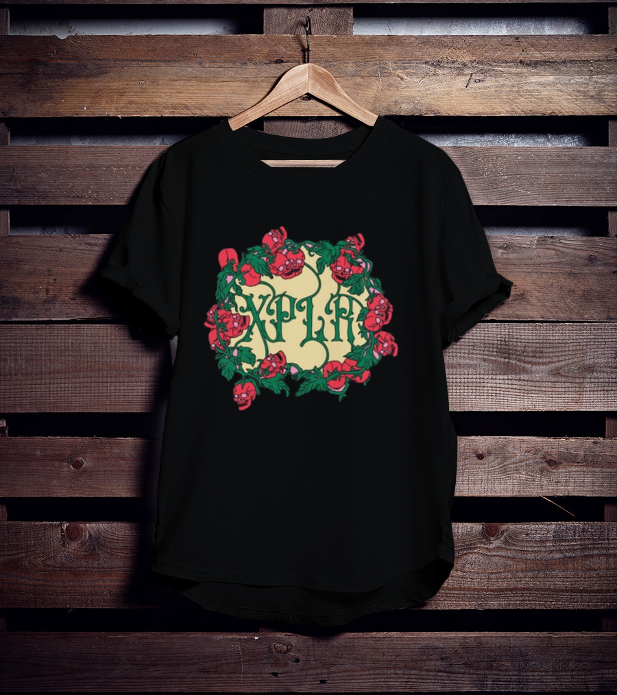 Shopxplr Skull Wreath XPLR Floral Skull T-Shirt