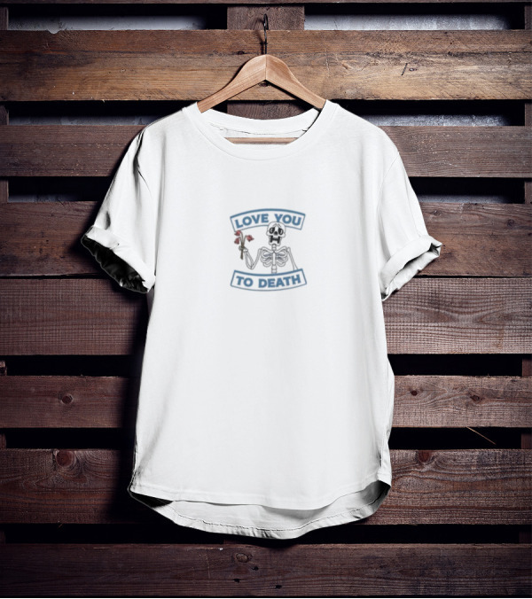 Ted Nivison Love You To Death Skeleton Roses T-Shirt