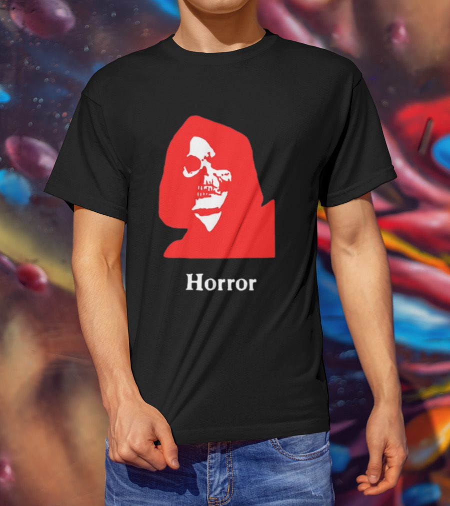 Lunchmeat Vhs Horror Reaper Marshall Julius Skull In Red Hood T-Shirt