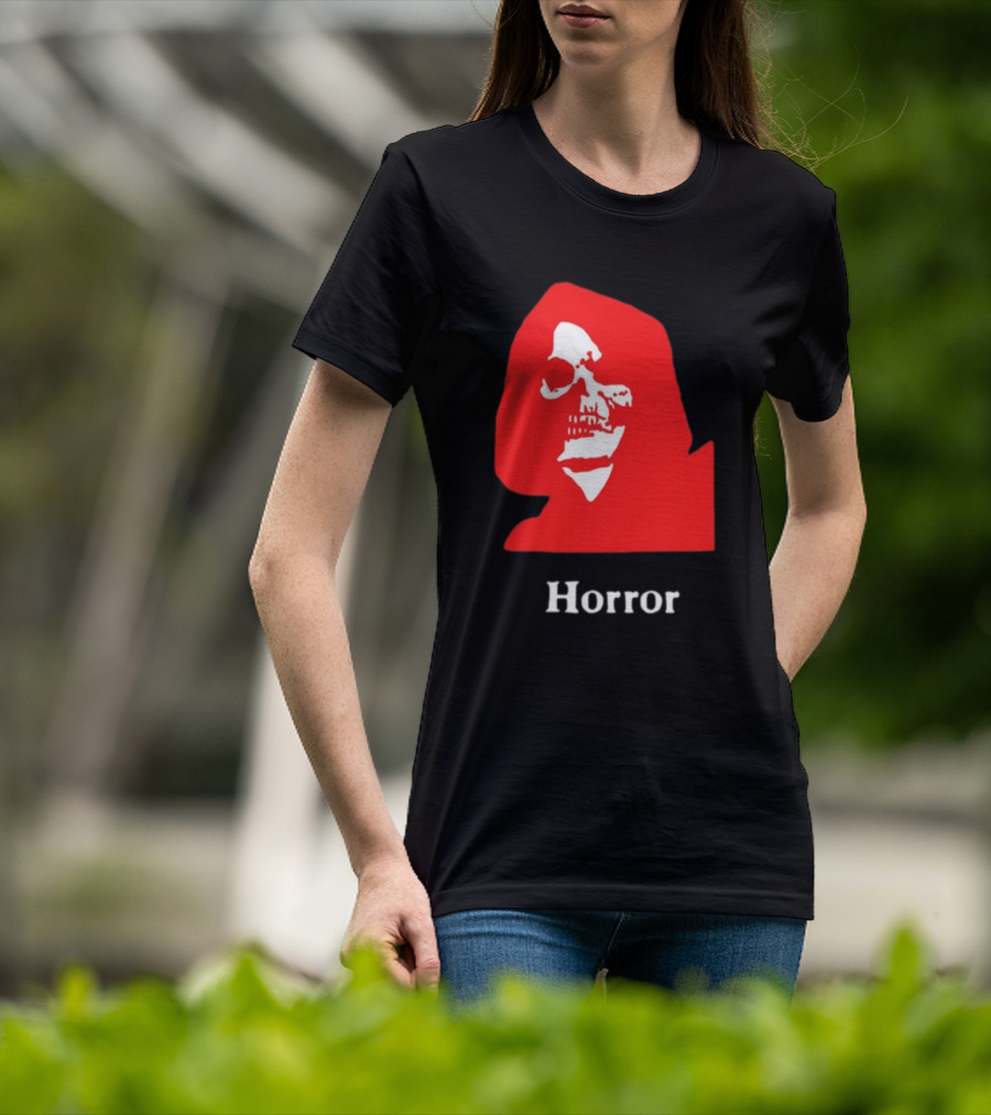 Lunchmeat Vhs Horror Reaper Marshall Julius Skull In Red Hood T-Shirt
