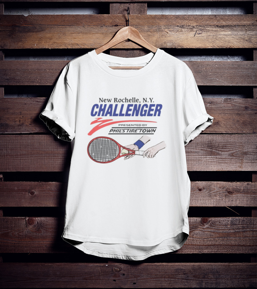 New Rochelle NY Challenger Tennis Tournament Blue Wrist Town T-Shirt