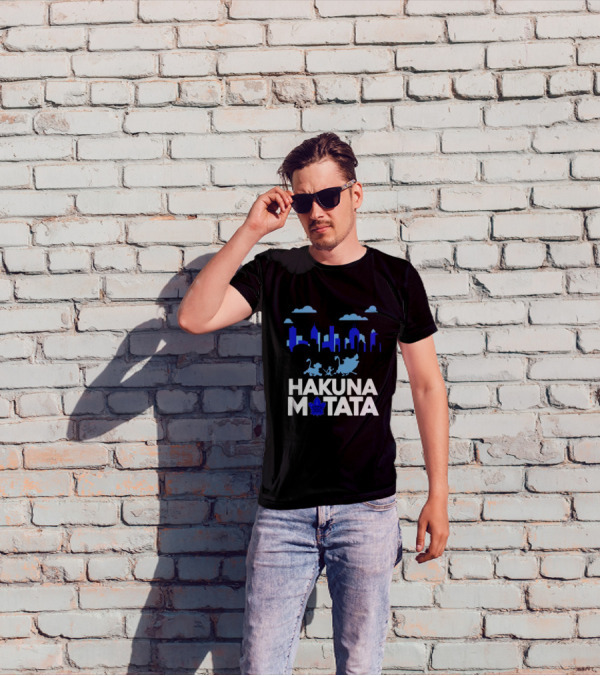 Hakuna Matata Toronto Skyline With Characters Toronto Maple Leafs T-Shirt