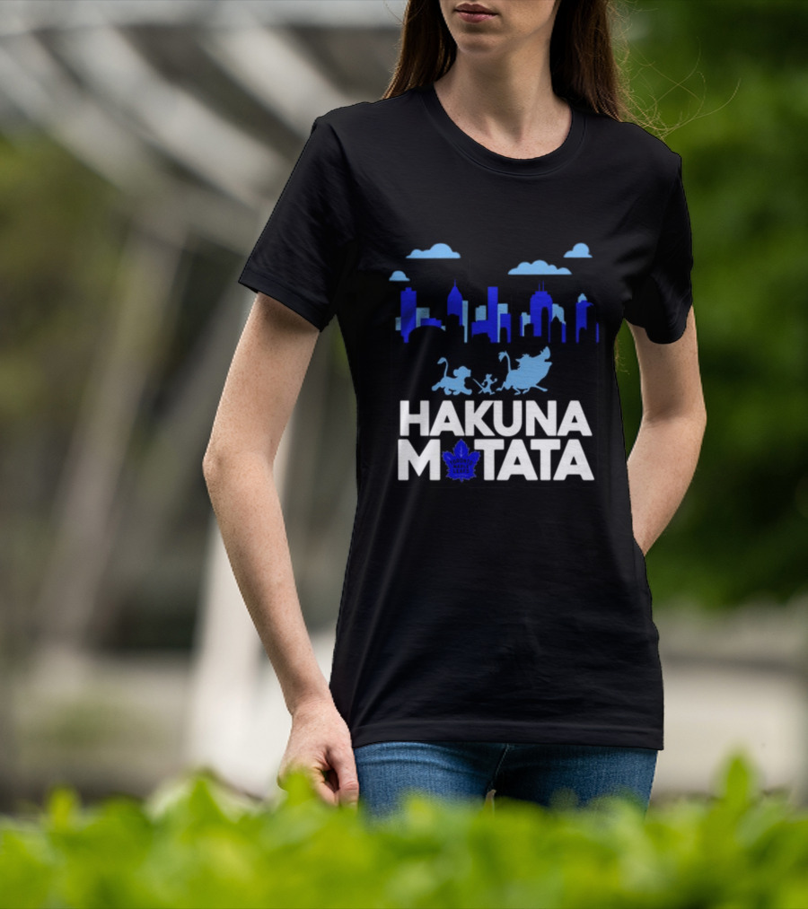 Hakuna Matata Toronto Skyline With Characters Toronto Maple Leafs T-Shirt