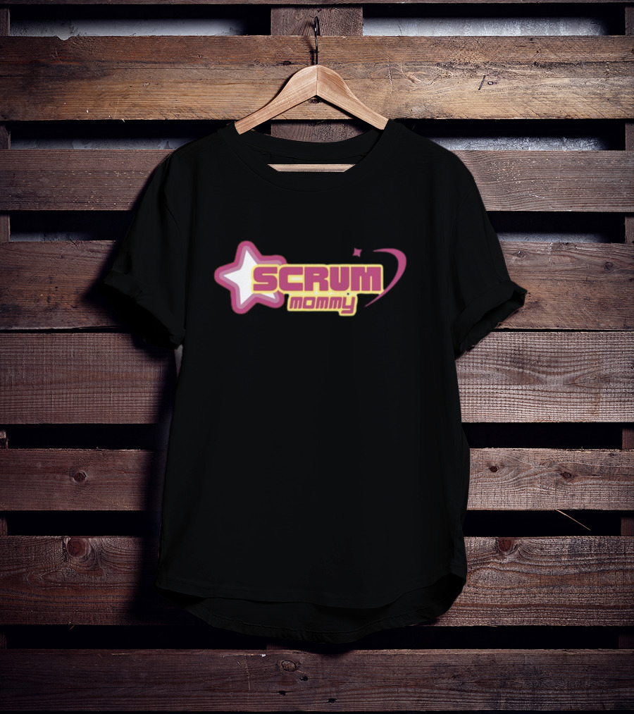 SCRUM Mommy Star Logo Pink And Yellow T-Shirt