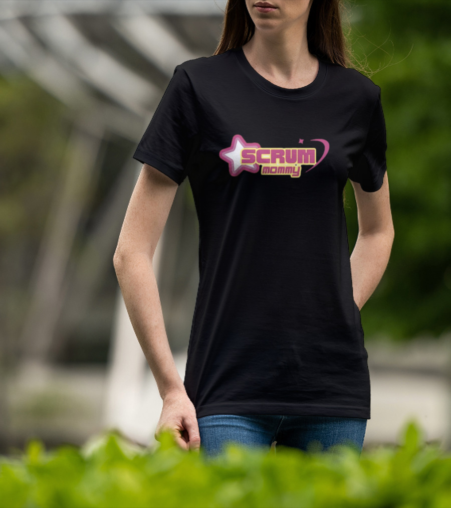 SCRUM Mommy Star Logo Pink And Yellow T-Shirt