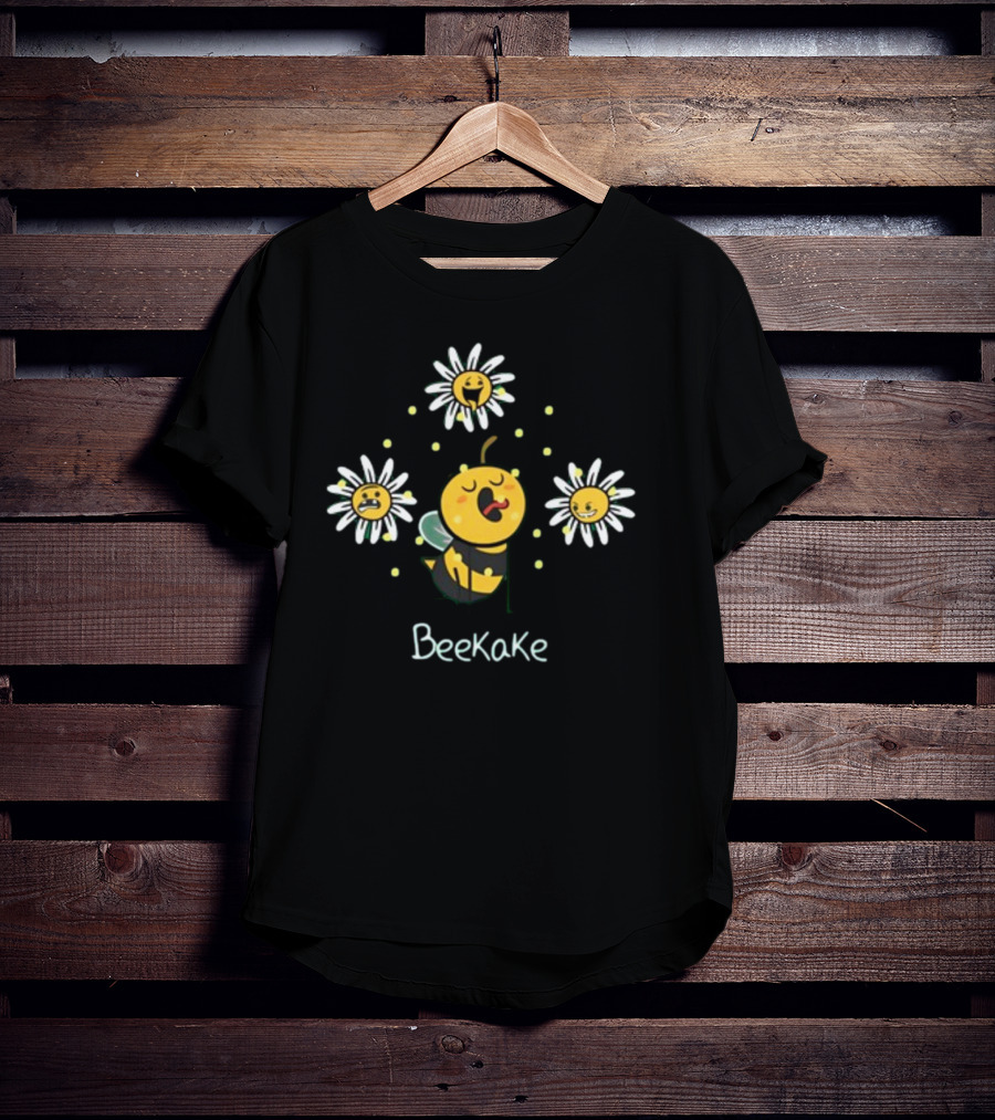 Spring Limited Beekake Singing Bee With Happy Flowers T-Shirt