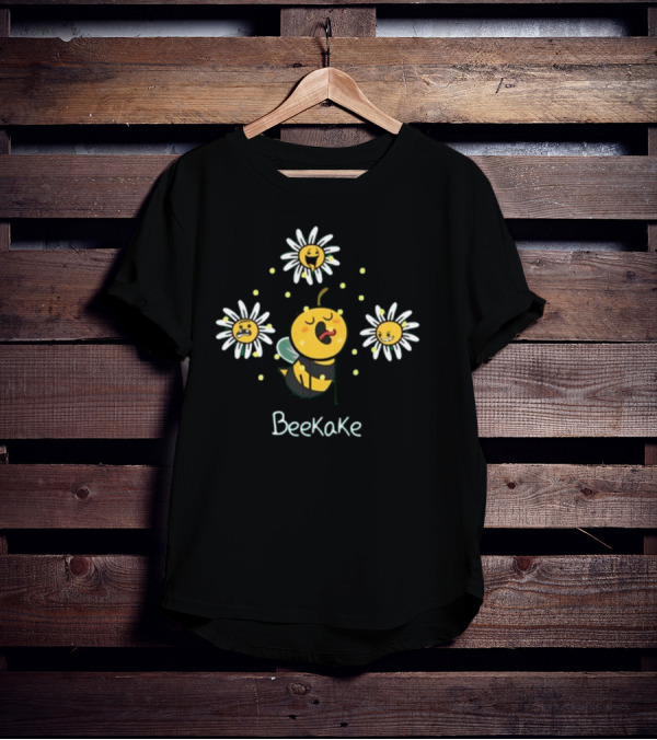 Spring Limited Beekake Singing Bee With Happy Flowers T-Shirt