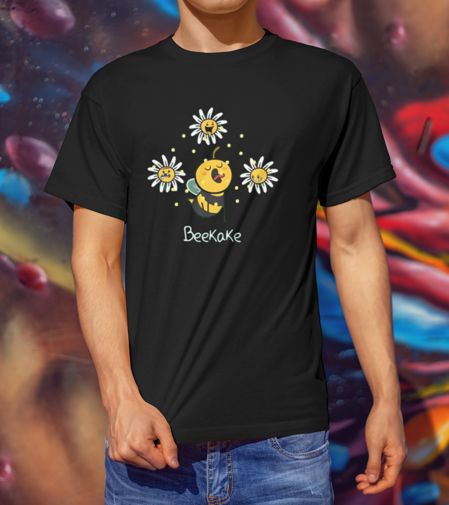Spring Limited Beekake Singing Bee With Happy Flowers T-Shirt