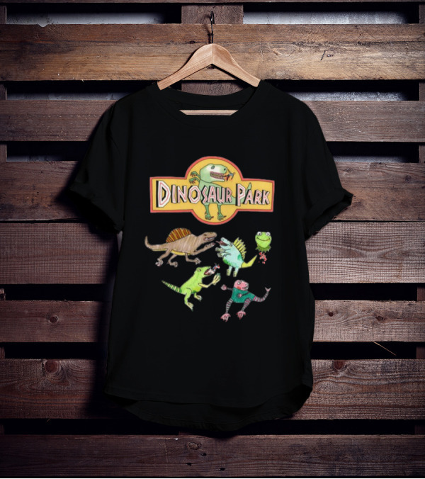 Webworm Dinosaur Park Cartoon Dinosaurs Fun T-Shirt