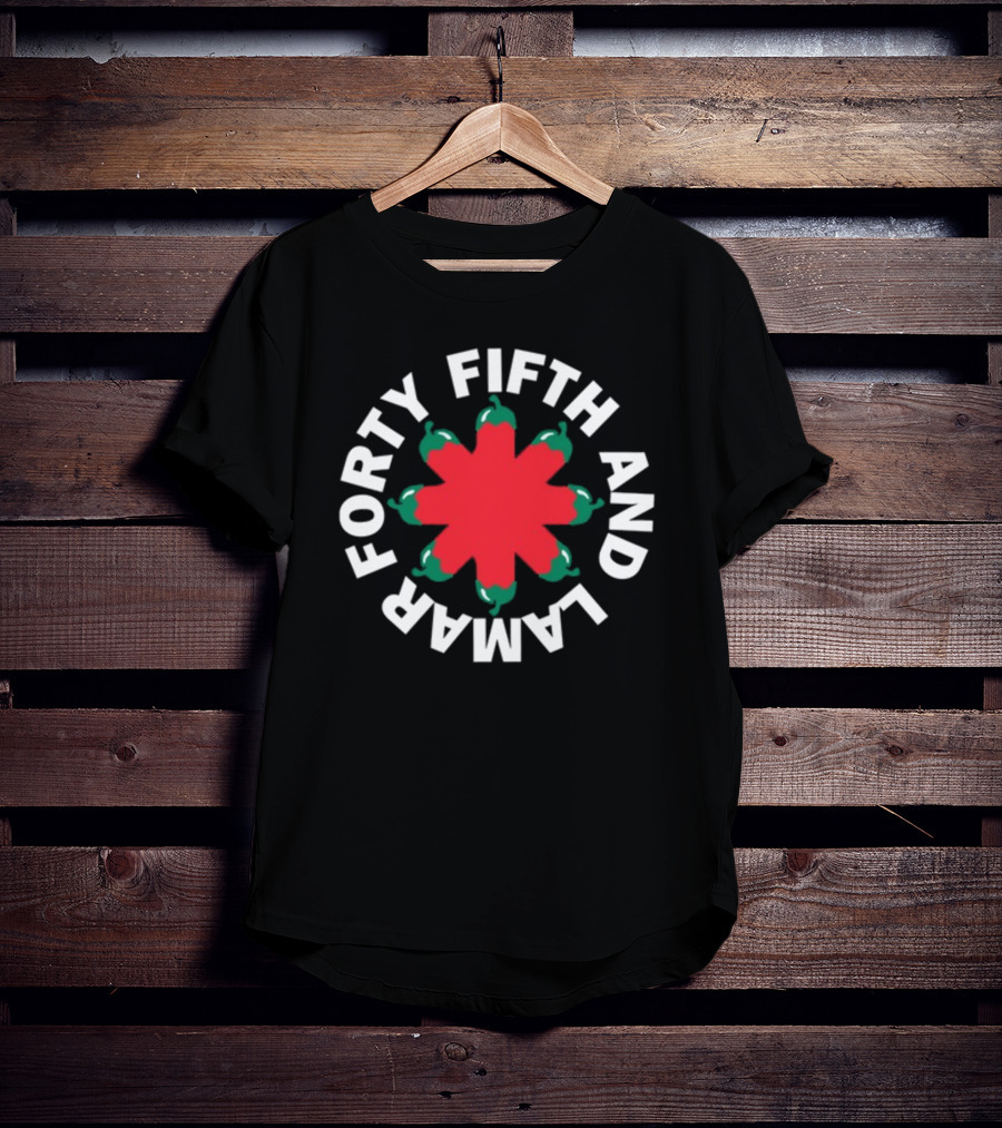 Forty Fifth And Lamar Red Green Starburst T-Shirt