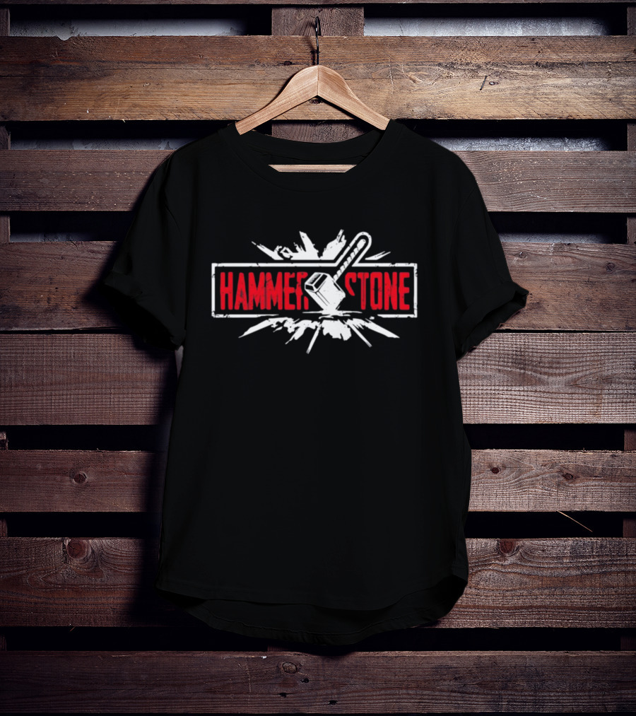 HAMMER STONE Burst Impact Graphic With Sledgehammer T-Shirt