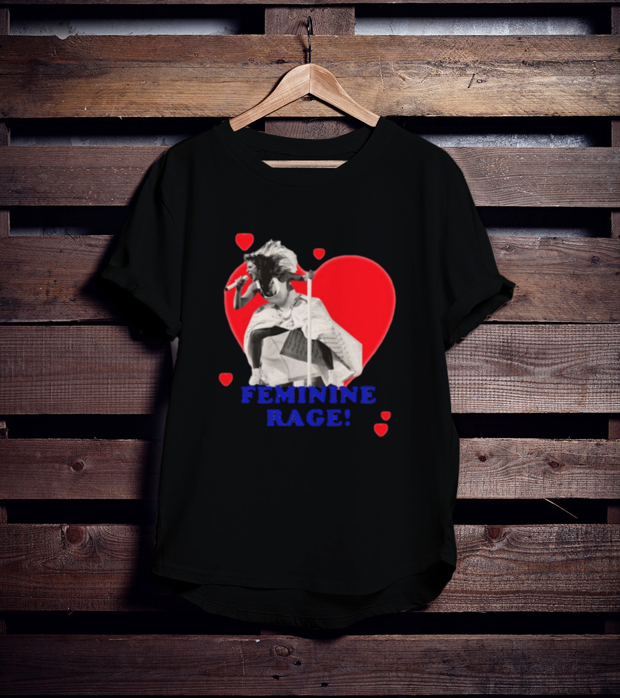 Taylor Swift Feminine Rage Sussy Swiftie Heart Stage Performance T-Shirt