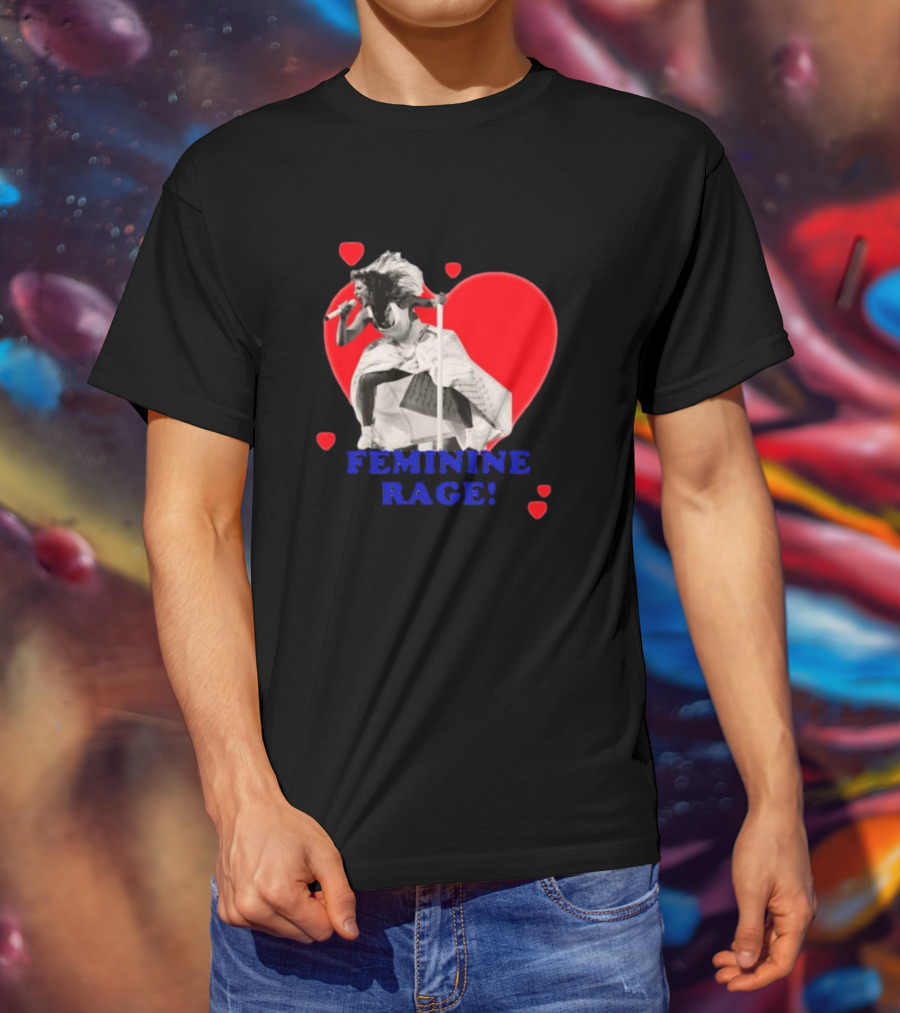Taylor Swift Feminine Rage Sussy Swiftie Heart Stage Performance T-Shirt