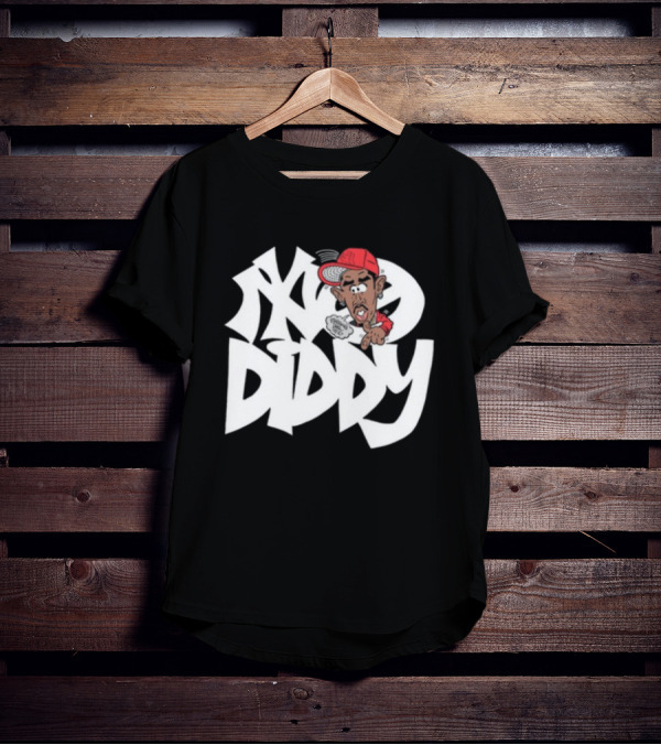 Bad Boy Red Cap Diddy With Graffiti Style Text And Cartoon Character T-Shirt