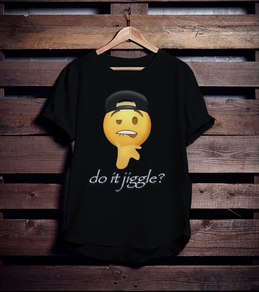 Do It Jiggle Emoji With Backwards Baseball Cap T-Shirt