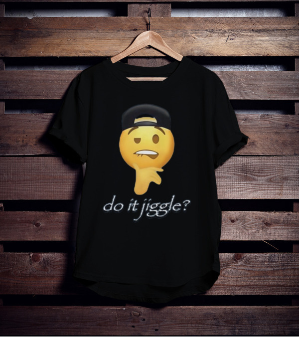 Do It Jiggle Emoji With Backwards Baseball Cap T-Shirt