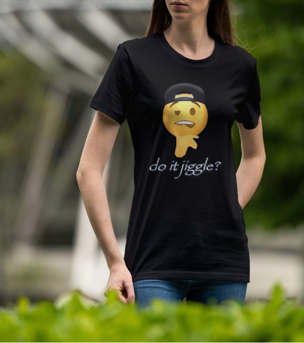 Do It Jiggle Emoji With Backwards Baseball Cap T-Shirt