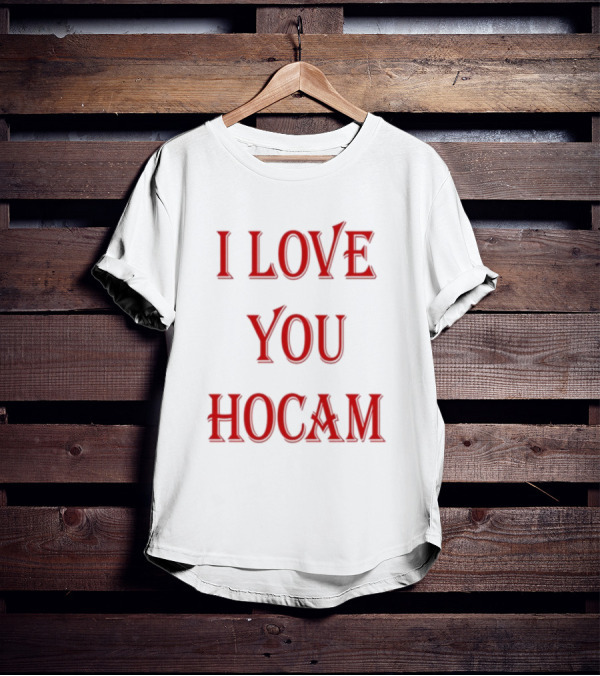I Love You Hocam Vintage Horror Inspired Font T-Shirt