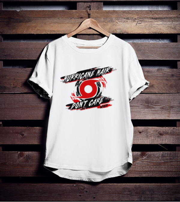 Mike's Weather Page Hurricane Hair Don't Care MWP Red Cyclone T-Shirt