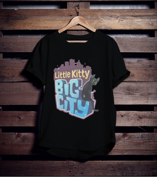Little Kitty Big City Playful Cat Adventure T-Shirt