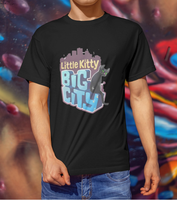 Little Kitty Big City Playful Cat Adventure T-Shirt