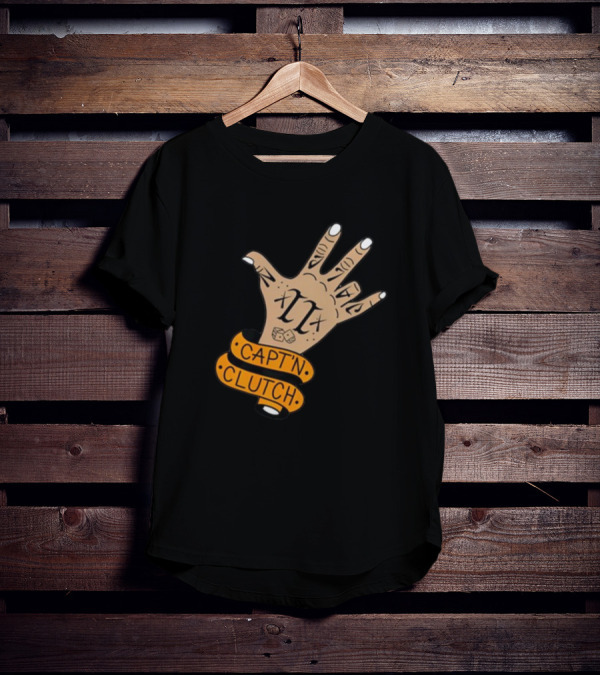 My Business Man Capt'n Clutch Hand Tattoo Numerals Banner T-Shirt