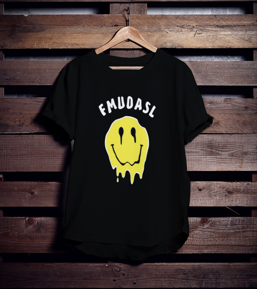 FMUOASL Thou Shalt Not Rave At EDC Smiley Face Drip T-Shirt
