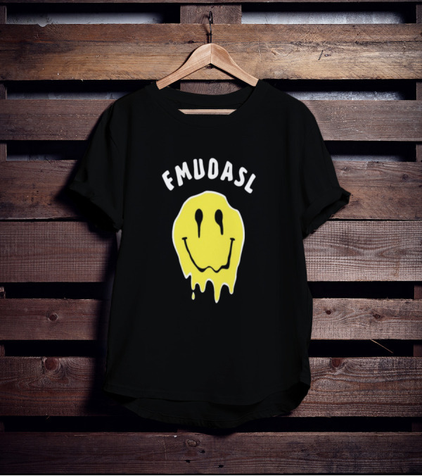 FMUOASL Thou Shalt Not Rave At EDC Smiley Face Drip T-Shirt
